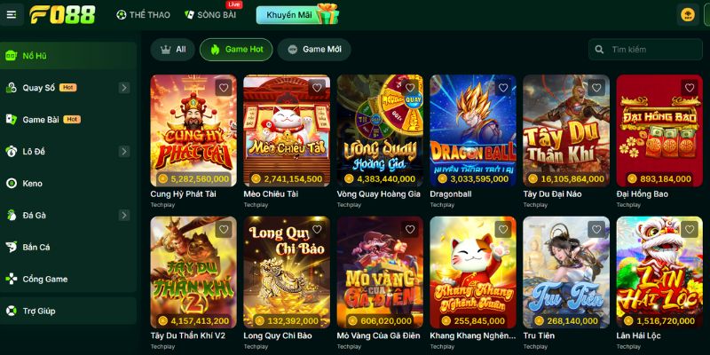 FO88 - Trải Nghiệm Cá Cược Trực Tuyến Đa Dạng Và Uy Tín Nhất 3 Kho game nổ hũ đa dạng nhất